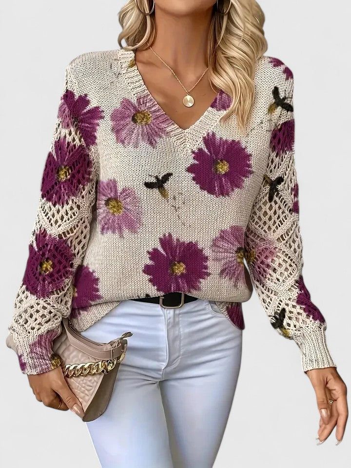 Sara™ | Sweater élégant avec motif floral