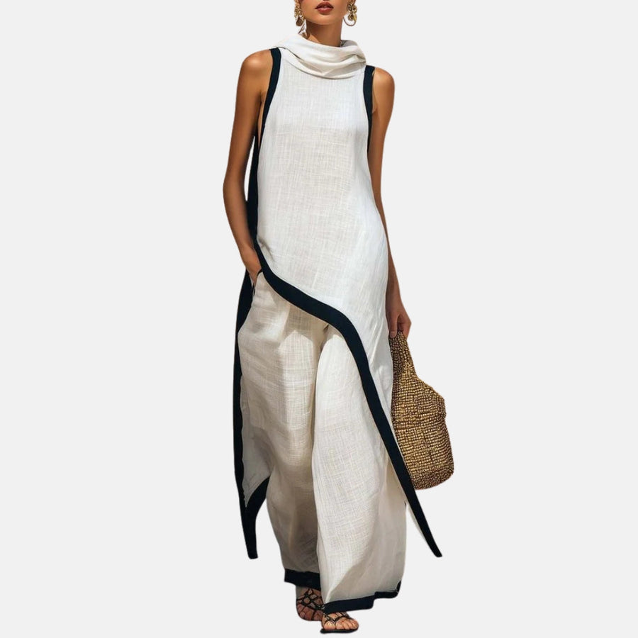 LÉONIE™ | Ensemble Tunique Longue & Pantalon Large