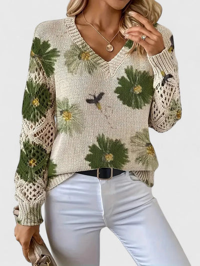 Sara™ | Sweater élégant avec motif floral
