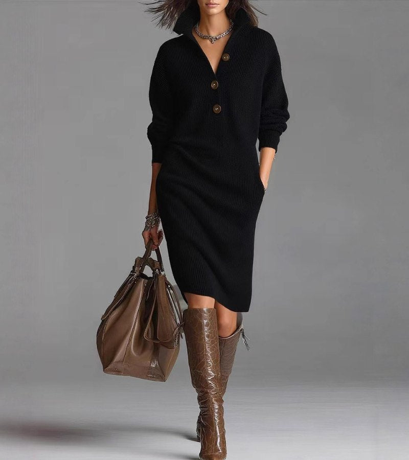 Damaris™ | Robe Tricotée Chaude, Élégante et Confortable