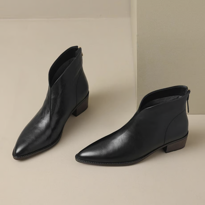 Clarisse™ | Bottes de Cheville Luxueuses à Talon Bas