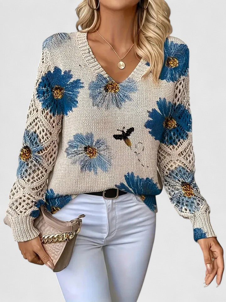 Sara™ | Sweater élégant avec motif floral