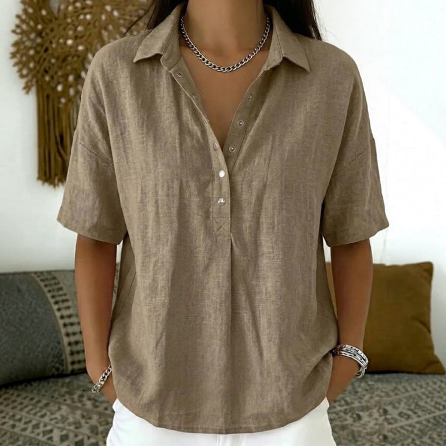 LOUISE™ | Blouse Classique à Col Boutonné
