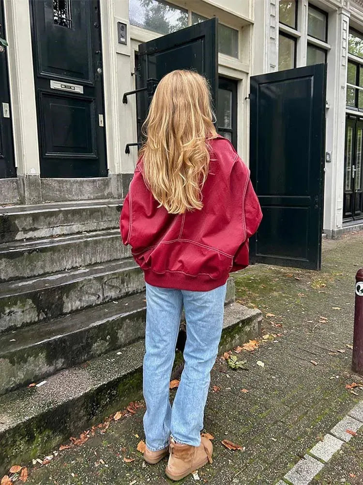 Rosa™ | Veste en cuir surdimensionnée