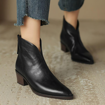 Clarisse™ | Bottines de Luxe à Talons Bas