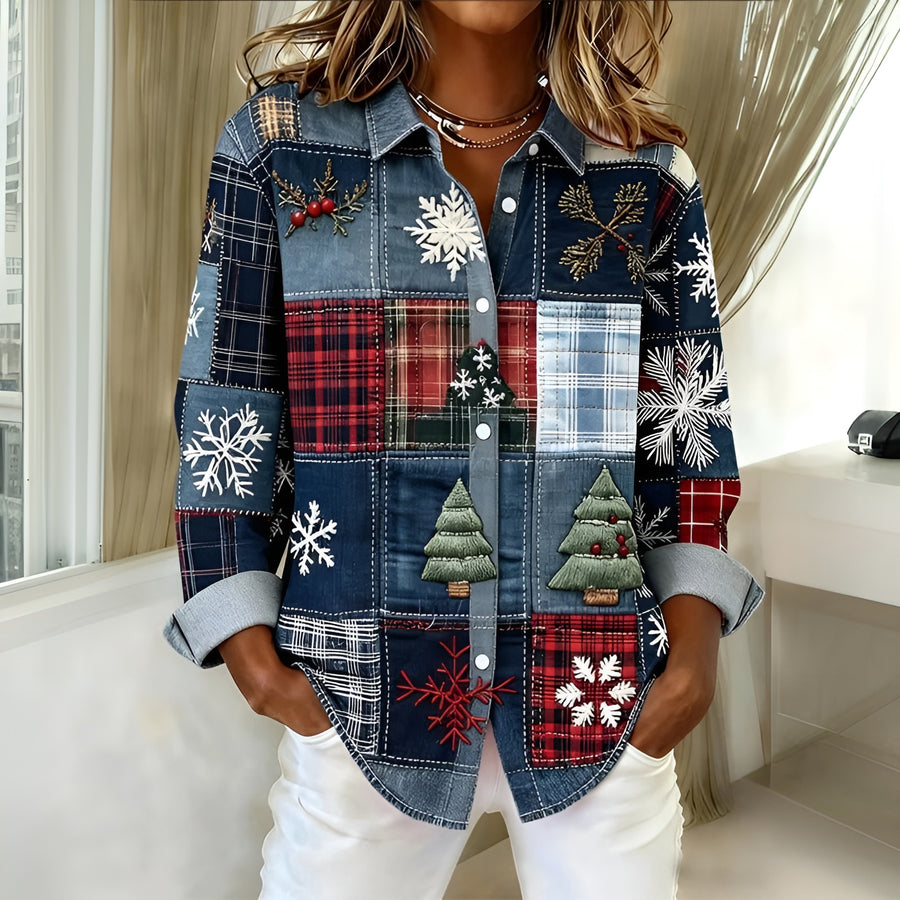 LÉONTINE™ | Chemisier Noël Chic