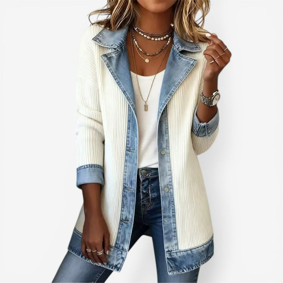 EMILIA™ | Veste Denim Mélangée