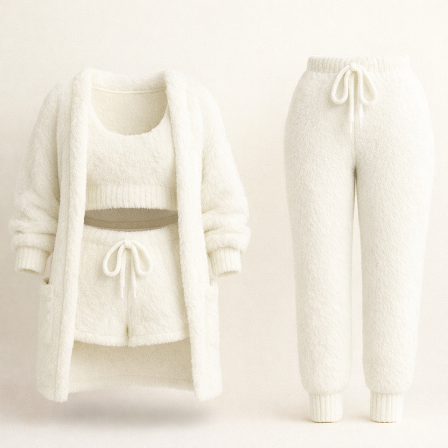 ALBA™ | Pyjama 4 Pièces Élégant
