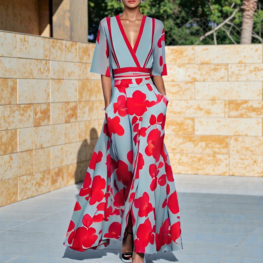 VALENTINA™ | Robe Maxi Fleurie