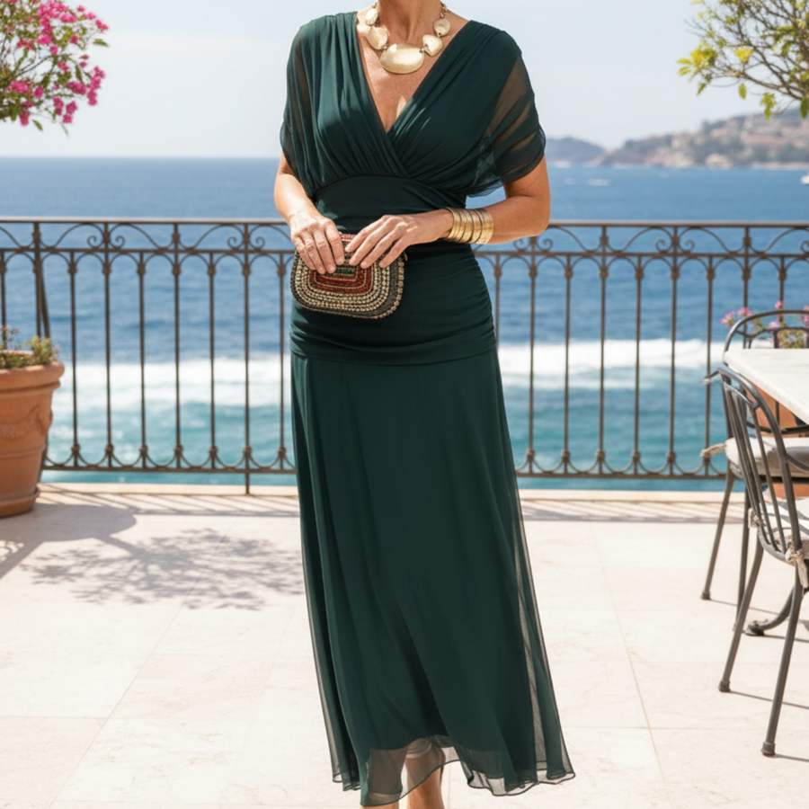 ÉLOISE™ | Robe Maxi Col V