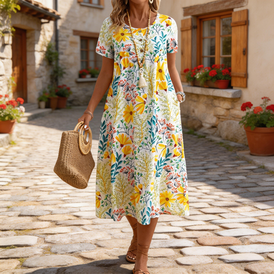 LENA™ | Robe Fleurie Élégante