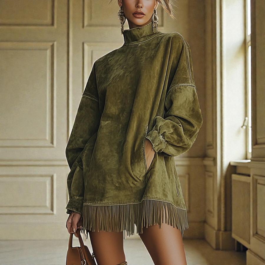 SHERI™ | Robe à Franges Élégantes