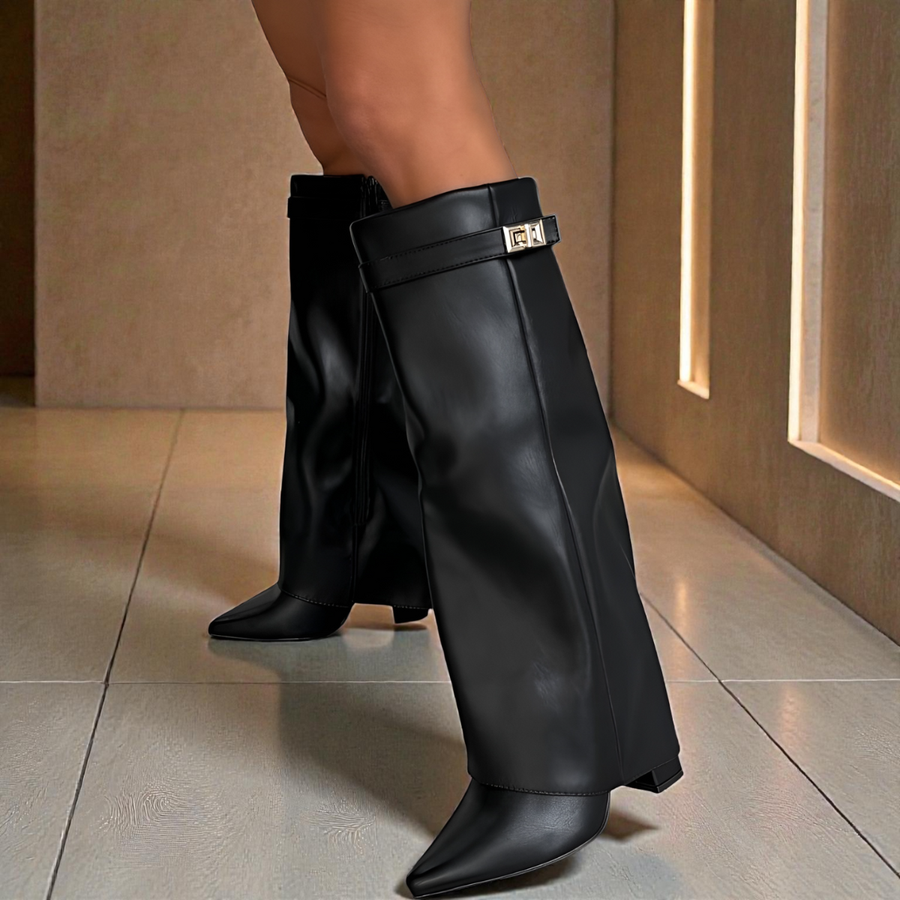 LUNA™ | Bottes en Cuir à Tige Haute