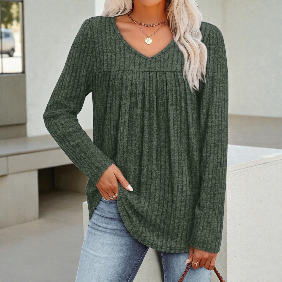 HELLE™ | Pull en Maille Col V