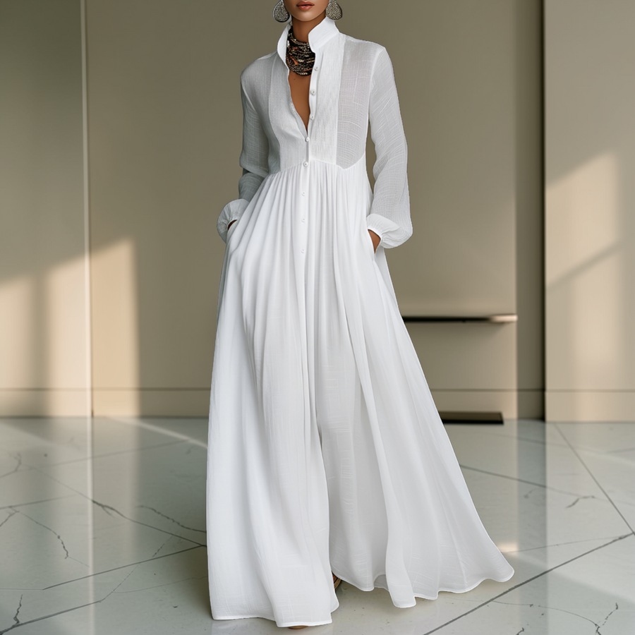 AMELIA™ | Robe Maxi Boutonnée