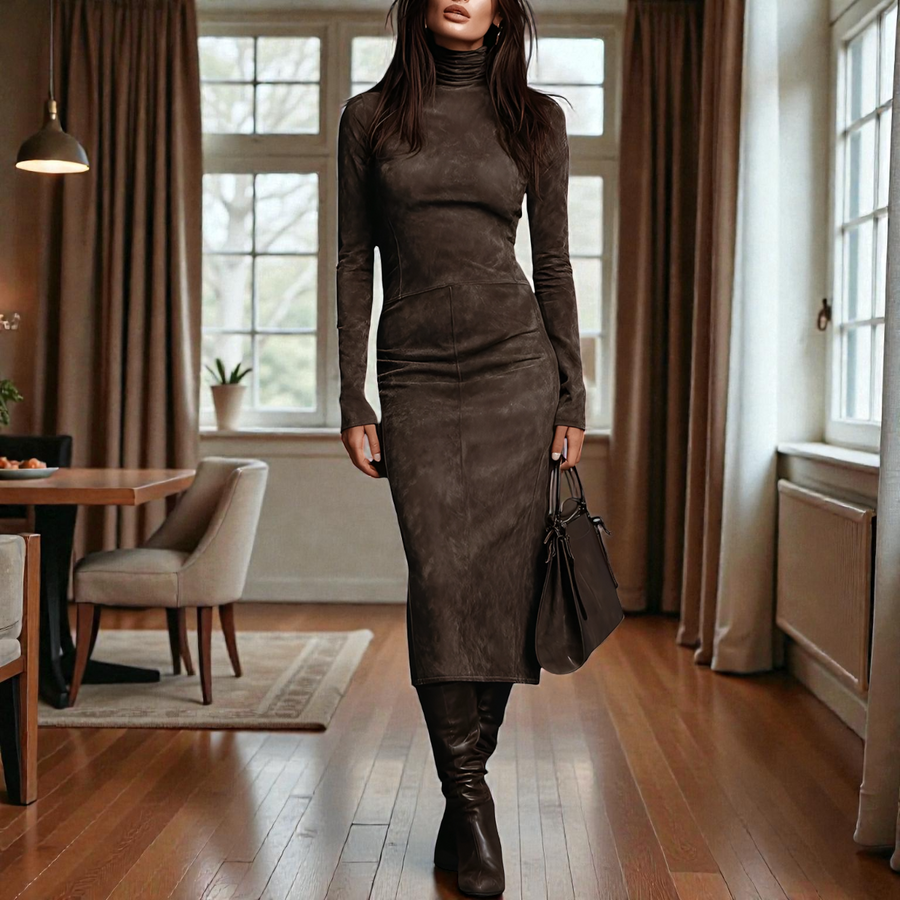 FROSINA™ | Robe Midi Effet Suédine