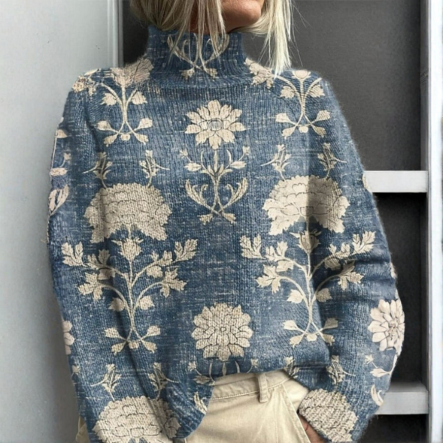 SERENA™ | Pull Col Roulé Artistique