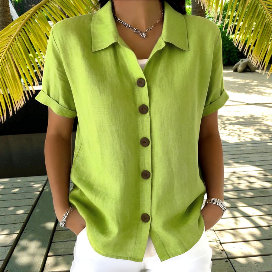 MILA™ | Blouse Boutonnée Élégante