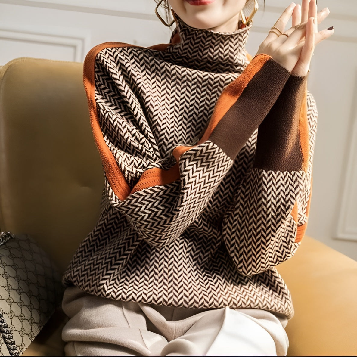 Alma™ | Col polo à rayures couture