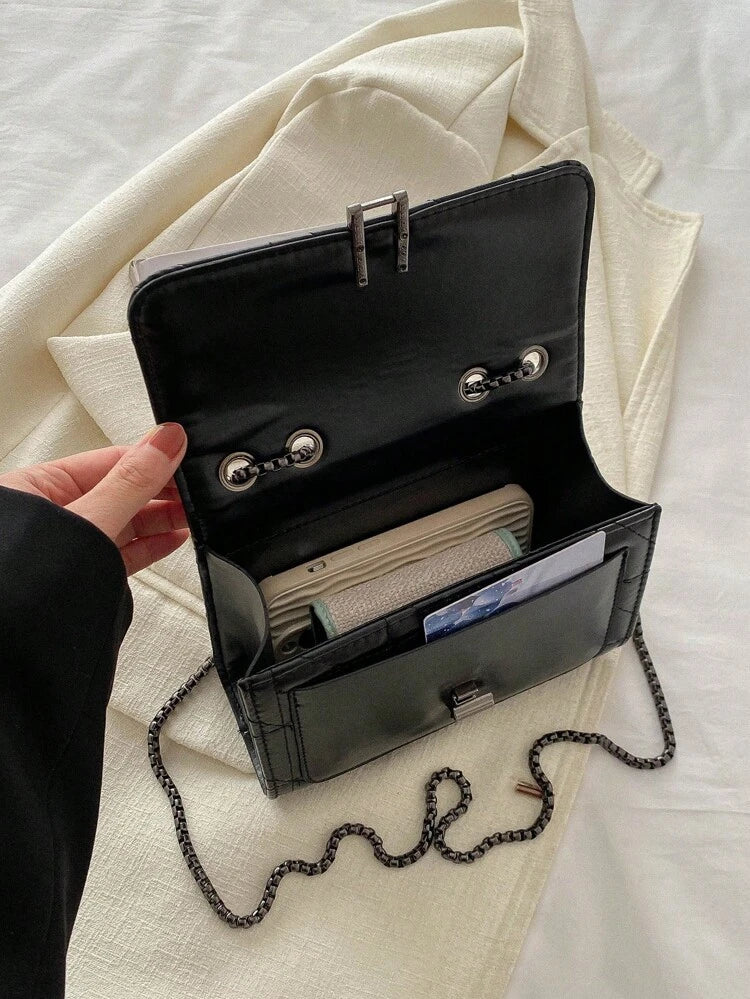 Celine™ | Sac à bandoulière noir chic