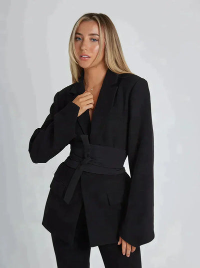 Sasha™ | Manteau long élégant pour femme avec ceinture