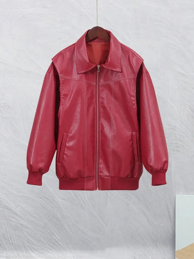 Rosa™ | Veste en cuir surdimensionnée