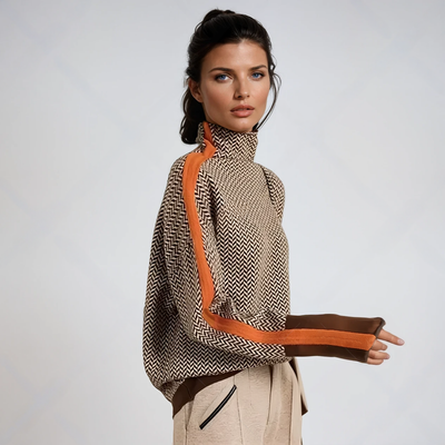 Alma™ | Col polo à rayures couture