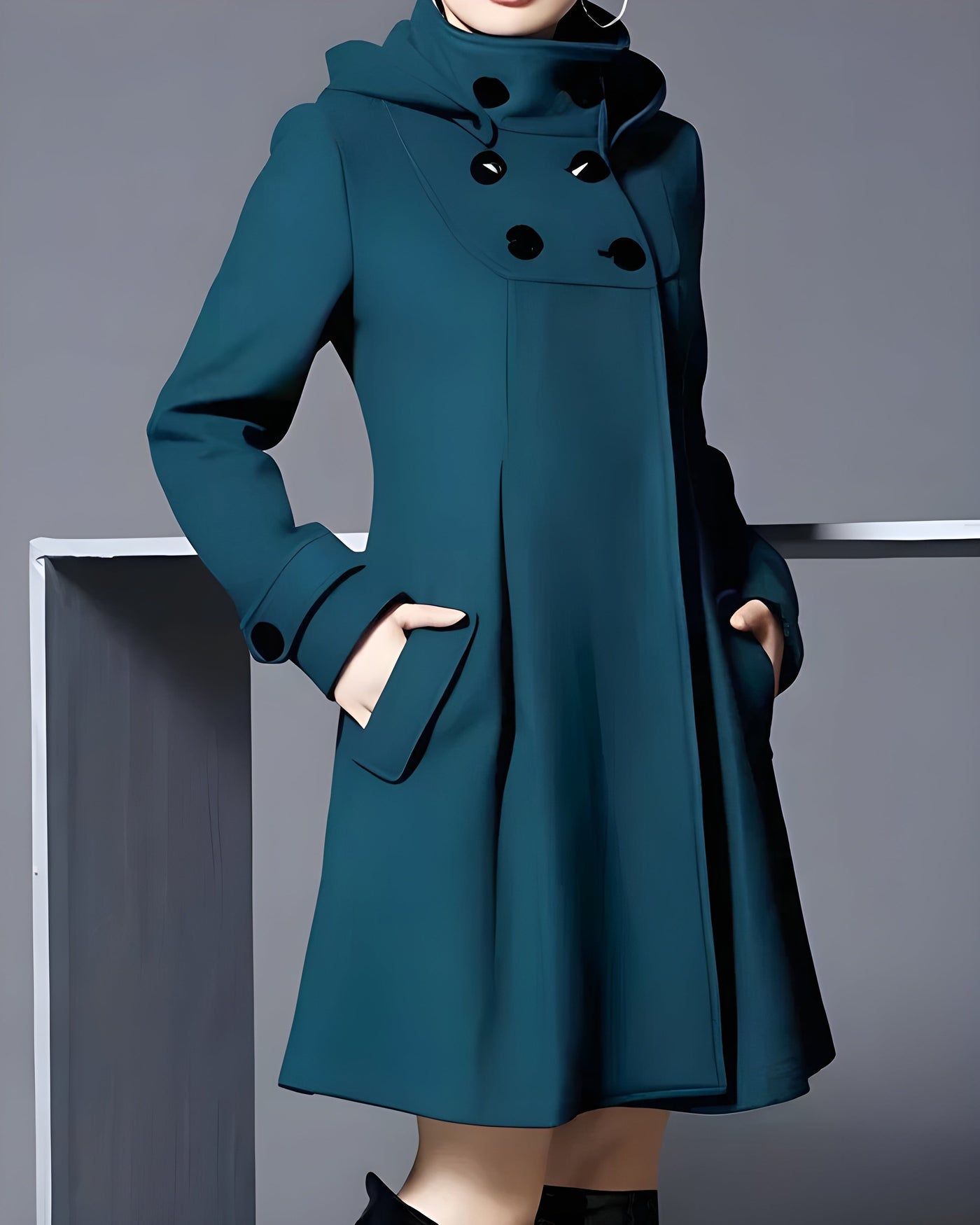 Freja™ | Manteau en laine élégant avec capuche