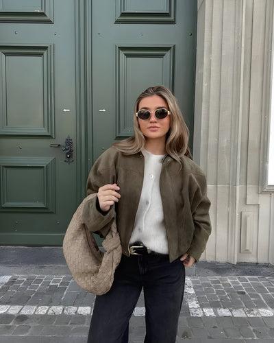 Camilla™ | Veste bomber en suédine élégante