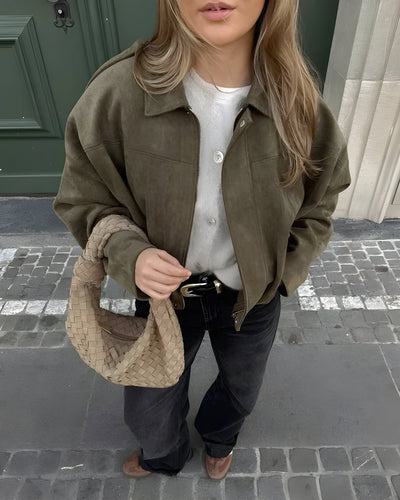 Camilla™ | Veste bomber en suédine élégante