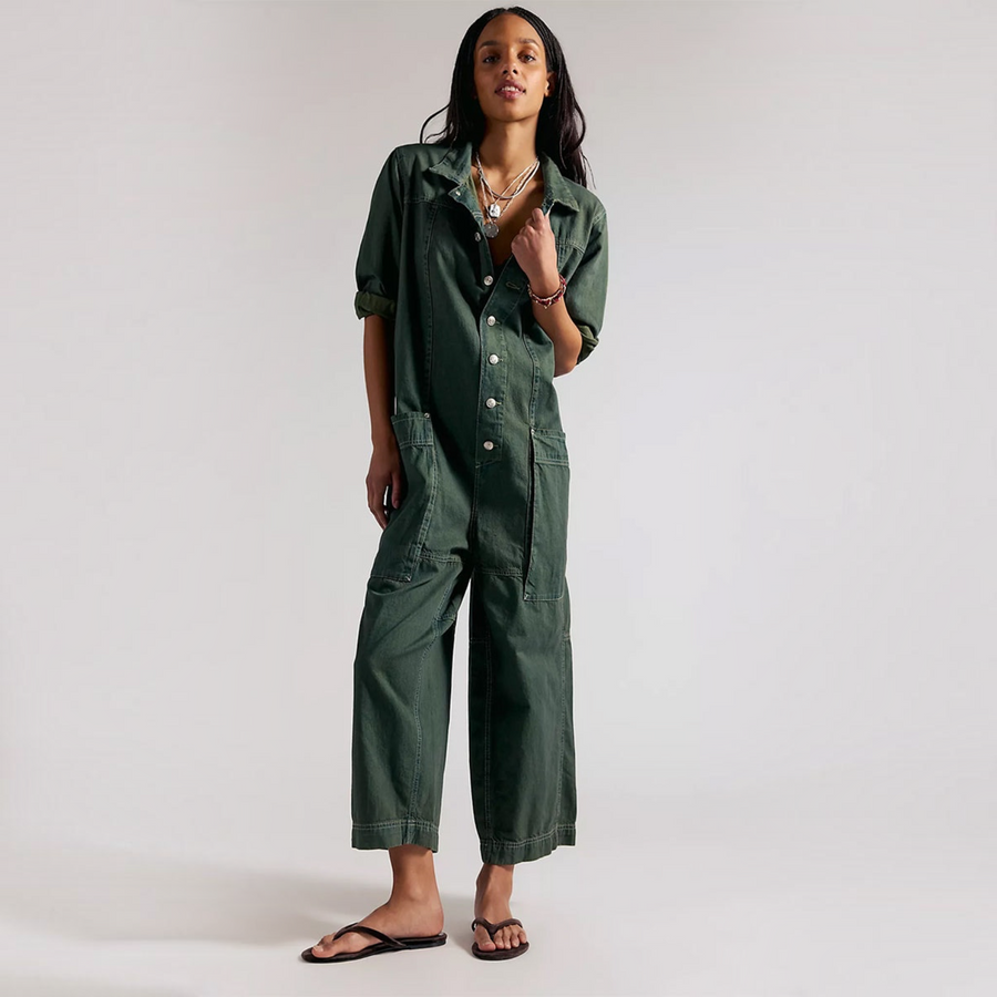 Camille™ | Salopette en Denim à Jambes Larges