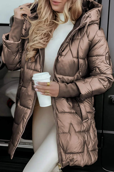 Selina™ | Manteau d'hiver élégant avec capuche et rembourrage