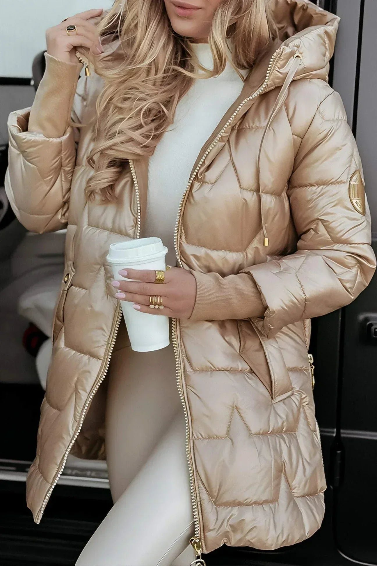 Selina™ | Manteau d'hiver élégant avec capuche et rembourrage