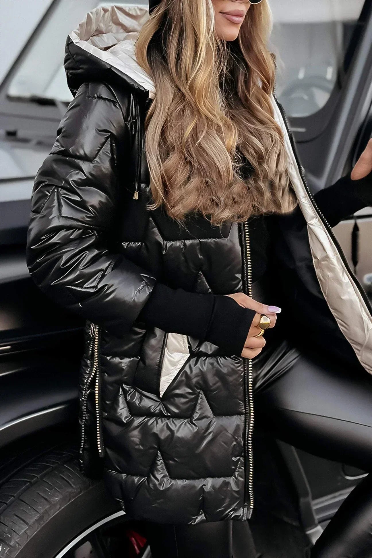 Selina™ | Manteau d'hiver élégant avec capuche et rembourrage