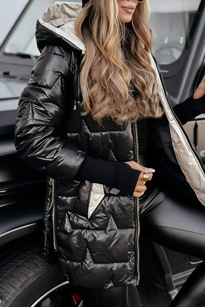 Selina™ | Manteau d'hiver élégant avec capuche et rembourrage