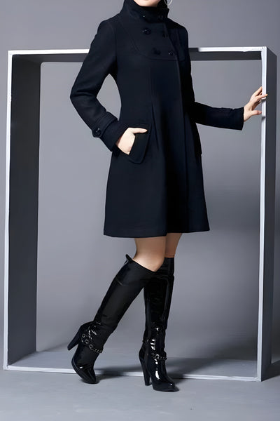 Freja™ | Manteau en laine élégant avec capuche