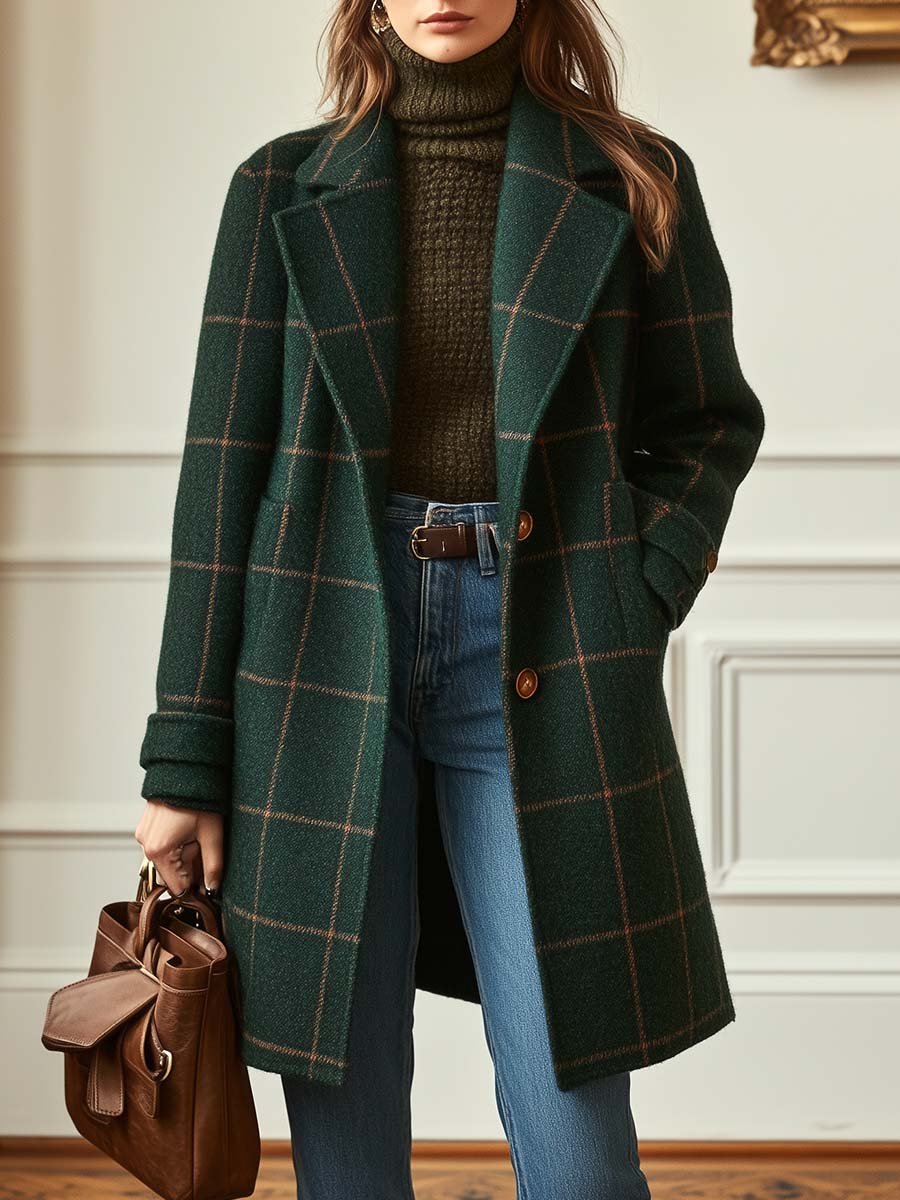 VALERIA™ | MANTEAU CARREAUX